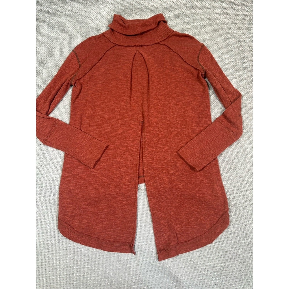 Free People We The‎ Free Top Womens Small Rust Split Back Cowl Neck Boho - Picture 4 of 11